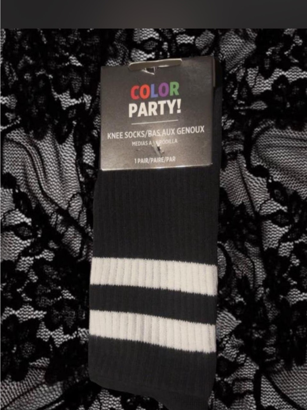 Black & White Knee High Socks🖤